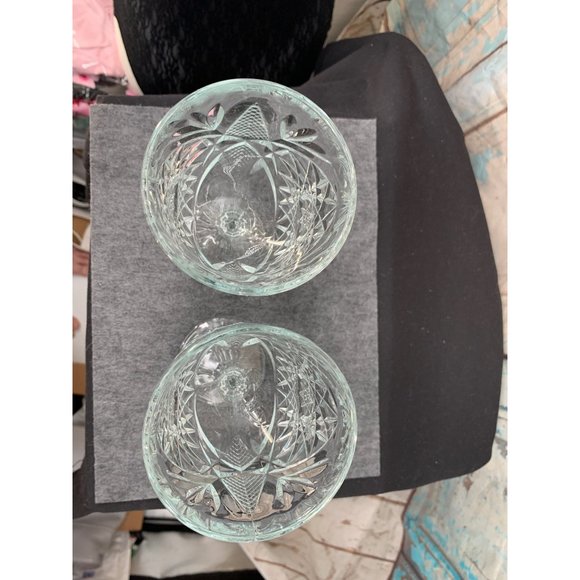 Libbey Glass Company Hobstar Pattern  (2) 12oz Clear   Glass - Picture 2 of 6